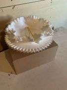 Fenton Siver Crest  Milk Glass, Center Piece