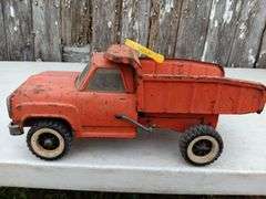 TONKA VINTAGE METAL DUMP TRUCK ORANGE