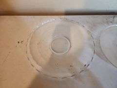 Clear Glass Bowl, (2) Clear Glass Serving Plates