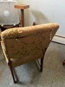 Vintage Wooden Frame Upholstered Chair