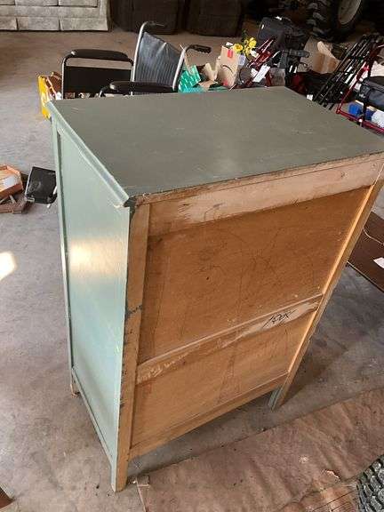 Vintage Wooden Four Drawer Dresser 17" x 28" x 42"