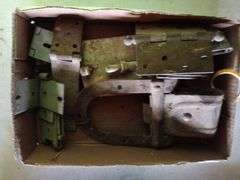 Assorted Vintage Hinges, Metal Pully, Metal Pully 