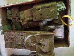 Assorted Vintage Hinges, Metal Pully, Metal Pully 
