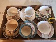 Assorted China Tea Cups And Plates