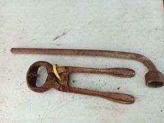 Vintage Metal Bolt Cutters, Vintage Tire Iron