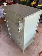 Vintage Wooden Four Drawer Dresser 17" x 28" x 42"