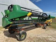 1996 John Deere 920 Bean Head, 20', Dual PTO, Poly Skids and Fingers, 3" Si
