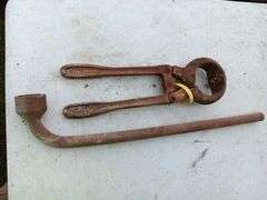 Vintage Metal Bolt Cutters, Vintage Tire Iron