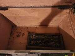 Vintage Wooden Chest, Leather Handles