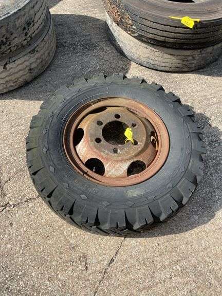 (1) 9-20 tires (1) on 6 bolt rim