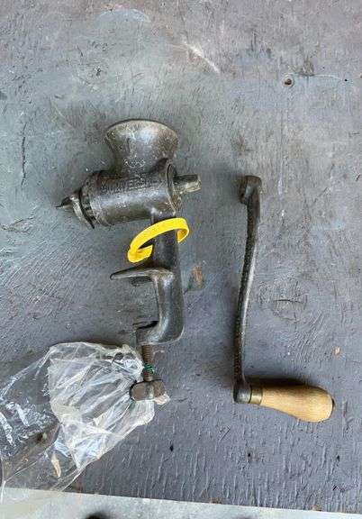 Vintage L. F&C meat grinder