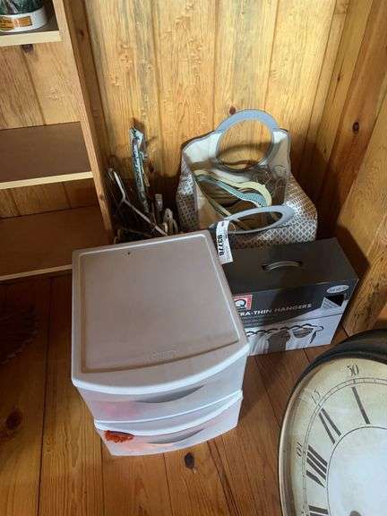Hamilton Container Two Drawer Assortment of Hangers, (2) Sterilite Drawer Containers, Small Stuffed ...