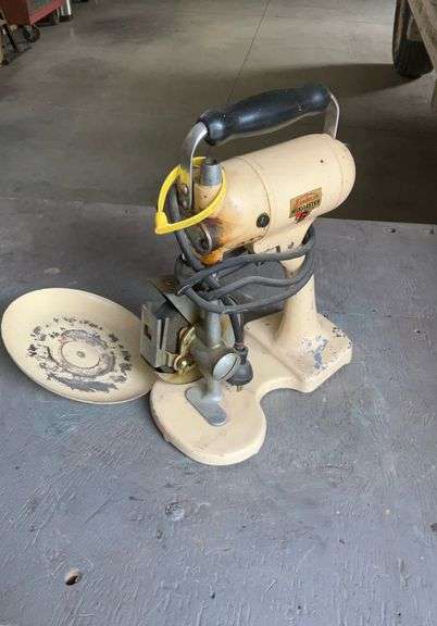 Vintage Sunbeam mixmaster with knife sharpening attachment