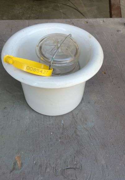 Vintage ball jar and porcelain bowl