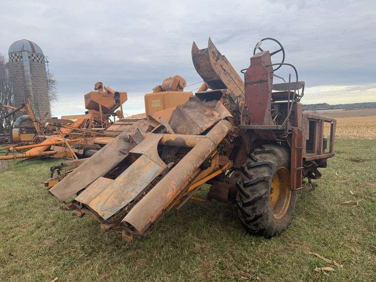 Minneapolis Moline Model LC Uni Tractor With 2 Row Corn Picker, 4 Cylinder 