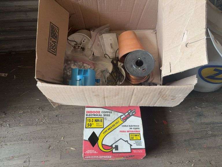 Box of Electrical Hardware - Located in Semi Trailer