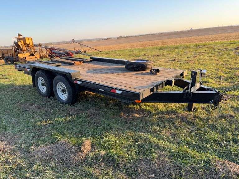 2002 16’x96" Tomahawk Tandem Axle Trailer, 7000lb Axles, Drive Over Fender,
