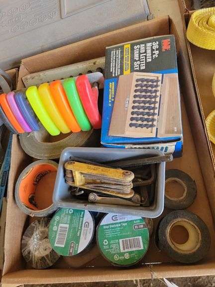 T Handle Allen Wrenches, Number And Letter Stamp Set, Electrical Tape, Thre