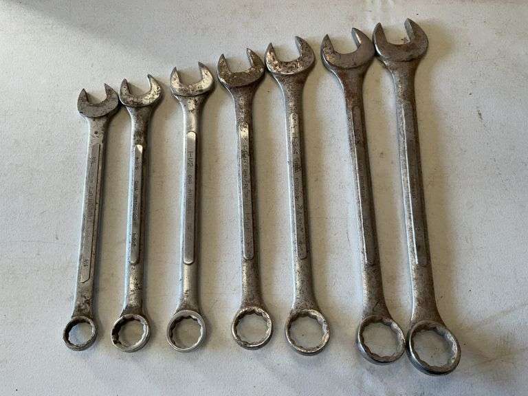 Large Wrench Set, 1 1/4", 1 3/8", 1 1/2", 1 5/8", 1 3/4", 1 7/8", 2"