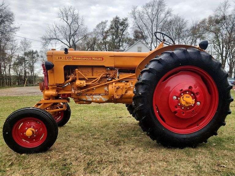1954 Minneapolis Moline ZB, Gas. Wide Front, Like New 13.6-38 Rear Tires, B