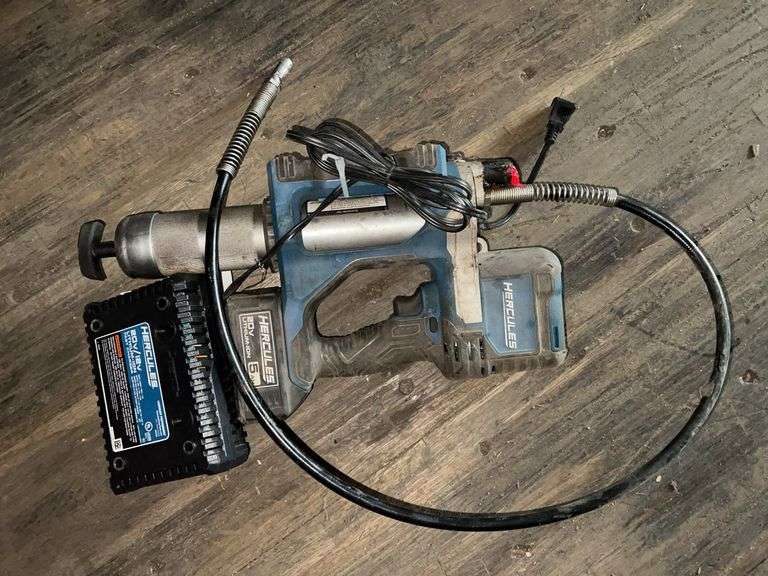 Hercules 20V Cordless Variable-Speed Grease Gun w/ Battery Charger - Locate