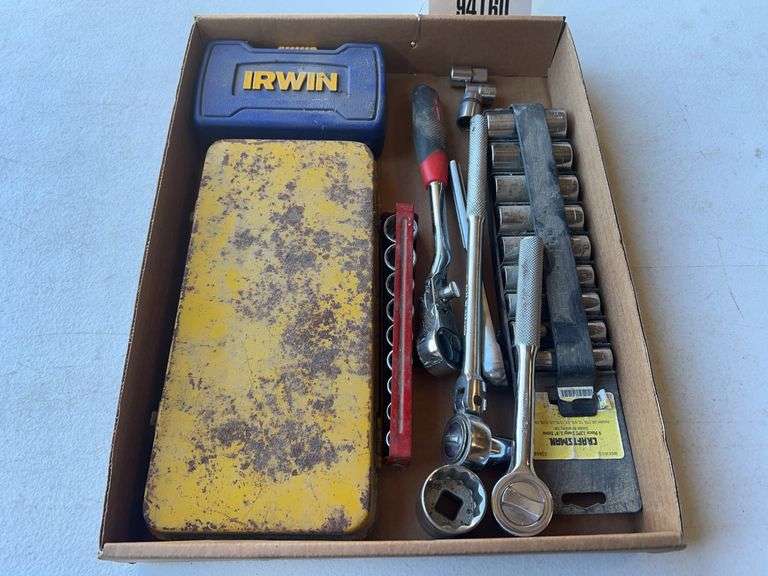 3/8” Sockets, Ratchets, Irwin Extractor Set