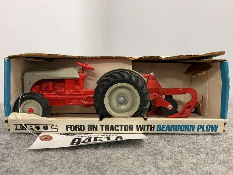Ertl Ford 8N With Dearborn Plow, 1/16 Scale, With Box