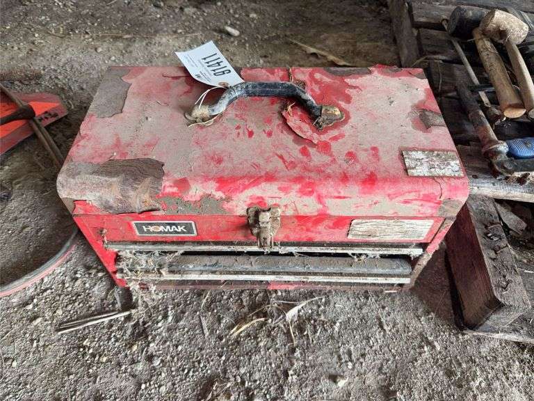 Tool Box Containing Tools - located in shop