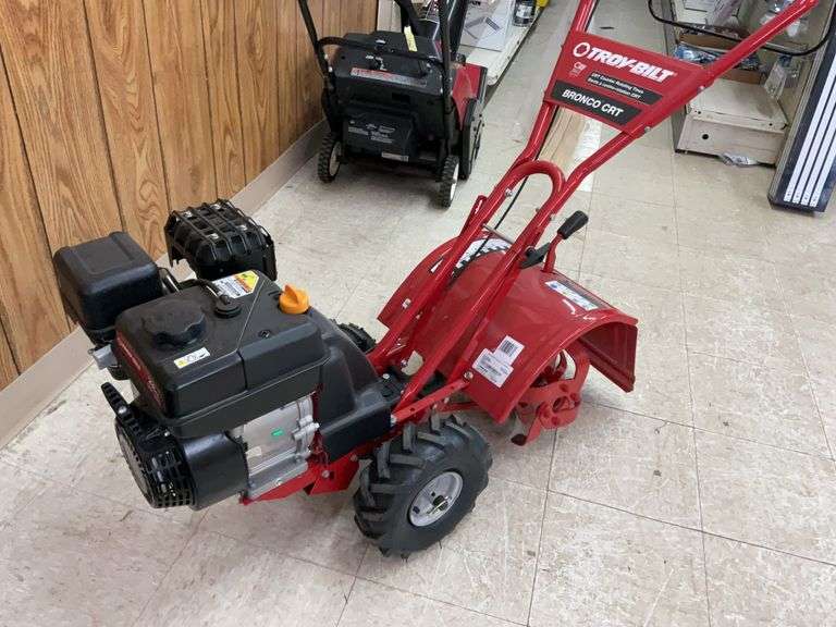 New Troy-Bilt Bronco CRT rear tine tiller, 208cc -  located front showroom