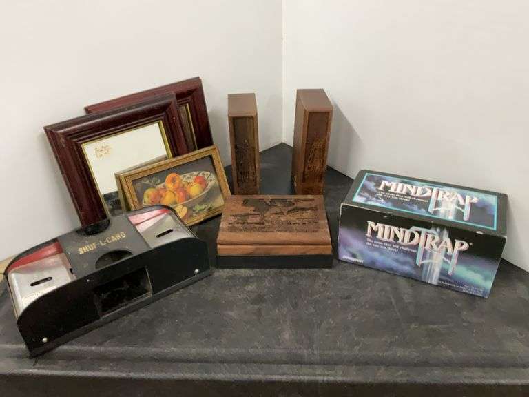 Automatic Card Shuffler, Book Ends, Mind Trap Card Game, Small Mirrors