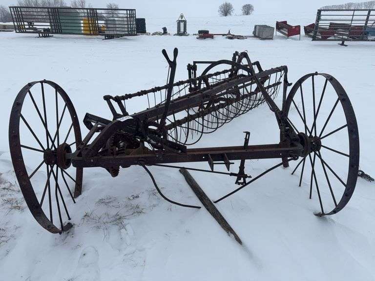 Old Cow Rake Antique Hay Rake - Hamilton-Maring Auction Group