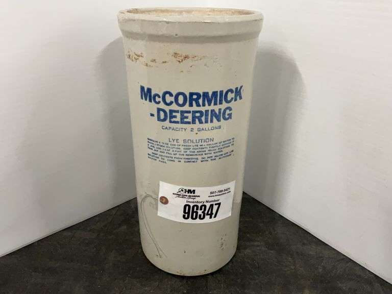 McCormick-Deering 2 Gallon Lye Crock, SHIPPING NOT AVAILABLE