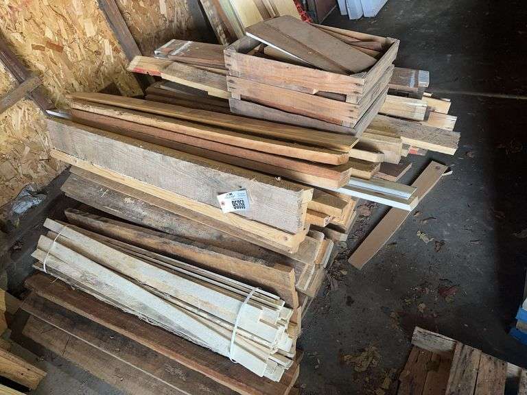 Pallet containing lumber – located garage