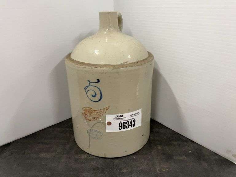 Redwing 5 Gallon, Big Wing Shoulder Jug,Hairline Cracks SHIPPING NOT AVAILA
