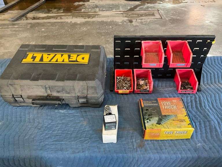 Shelf W/floor mounted part rack, empty Dewalt tool - Hamilton-Maring ...