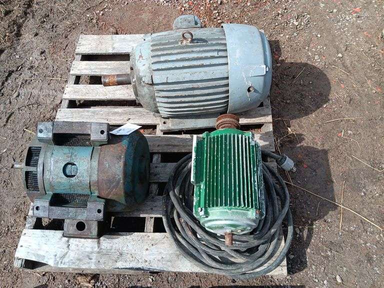 Pallet Containing (3) Electric Motors, Unknown Con