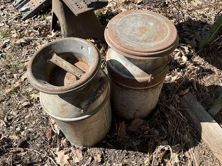 (2) Small Milk Cans