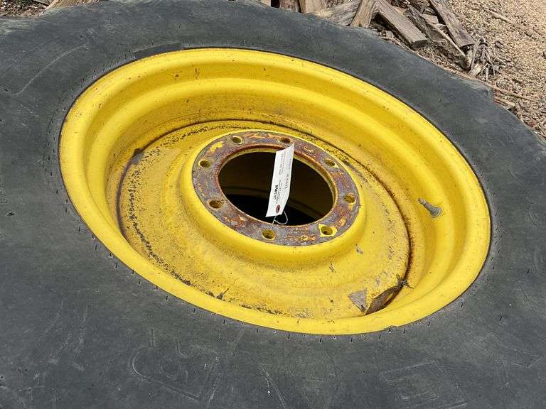 (2) John Deere 18.4 x 26 Tires on 8 Bolt Rims