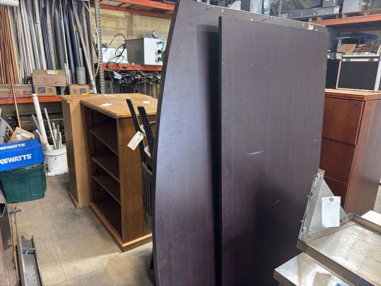 L Shaped Wooden Desk, Disassembled