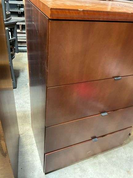 Wooden 4 Drawer Dresser, 35"x23"x55"