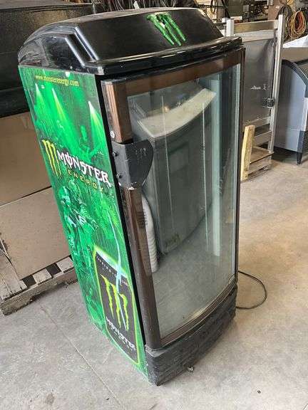 IDW Model G-8 Refrigerator Cooler, Glass Front Door, Monster Energy Drinks
