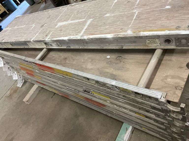 Aluminum Framed Wood Decked Scaffolding Plank 81"x