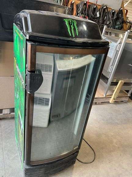 IDW Model G-8 Refrigerator Cooler, Glass Front Door, Monster Energy Drinks