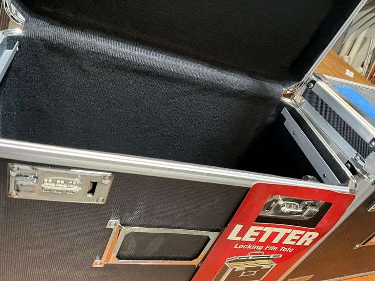 (2) Vaultz Locking File Tote, One New, Other Has U