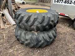 (2) John Deere 18.4 x 26 Tires on 8 Bolt Rims
