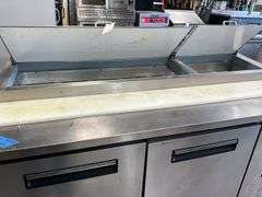 Maxx Cold Model MXCPP70 Refrigerated Pizza Prep Table, Raised Riser, 70" Lo