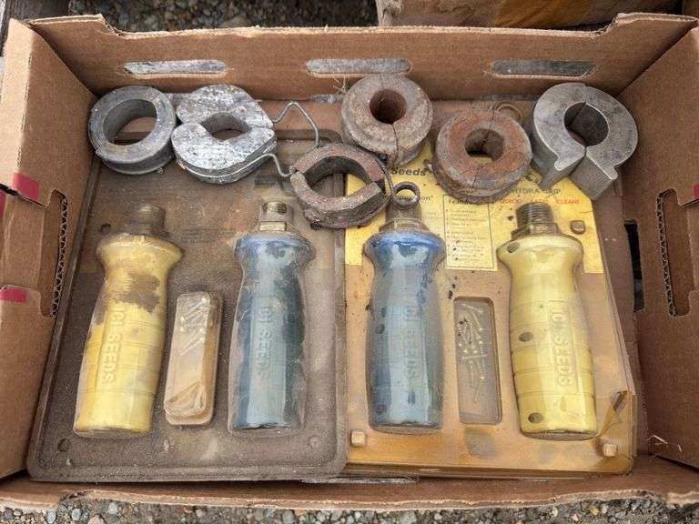 Pallet of Assorted Hardware, Hydraulic Stops, Hydraulic Easy Ends, John Dee