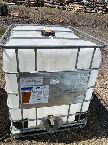 Plastic Caged Tote, Approximately 275 Gallons