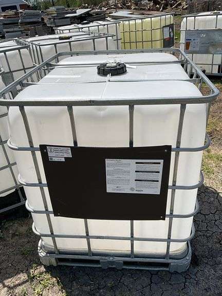 Plastic Caged Tote, Approximately 275 Gallons