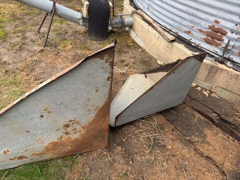 (2) Metal Auger Hoppers